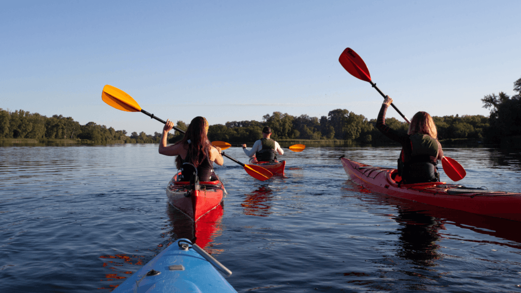 Kayak in canning river 